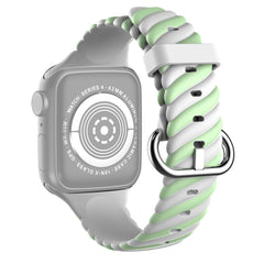 2-color Twist Band for Apple Watch 49mm / 45mm / 44mm / 42mm - Macaron Green White