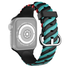 3-color Twist Band for Apple Watch 49mm / 45mm / 44mm / 42mm - Red Green Black