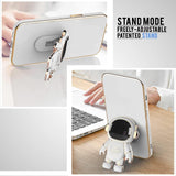 Vivo V27 Case Astronaut Holder With Lanyard - Elegant White