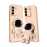 Vivo V27 Case Astronaut Holder With Lanyard - Sakura Pink