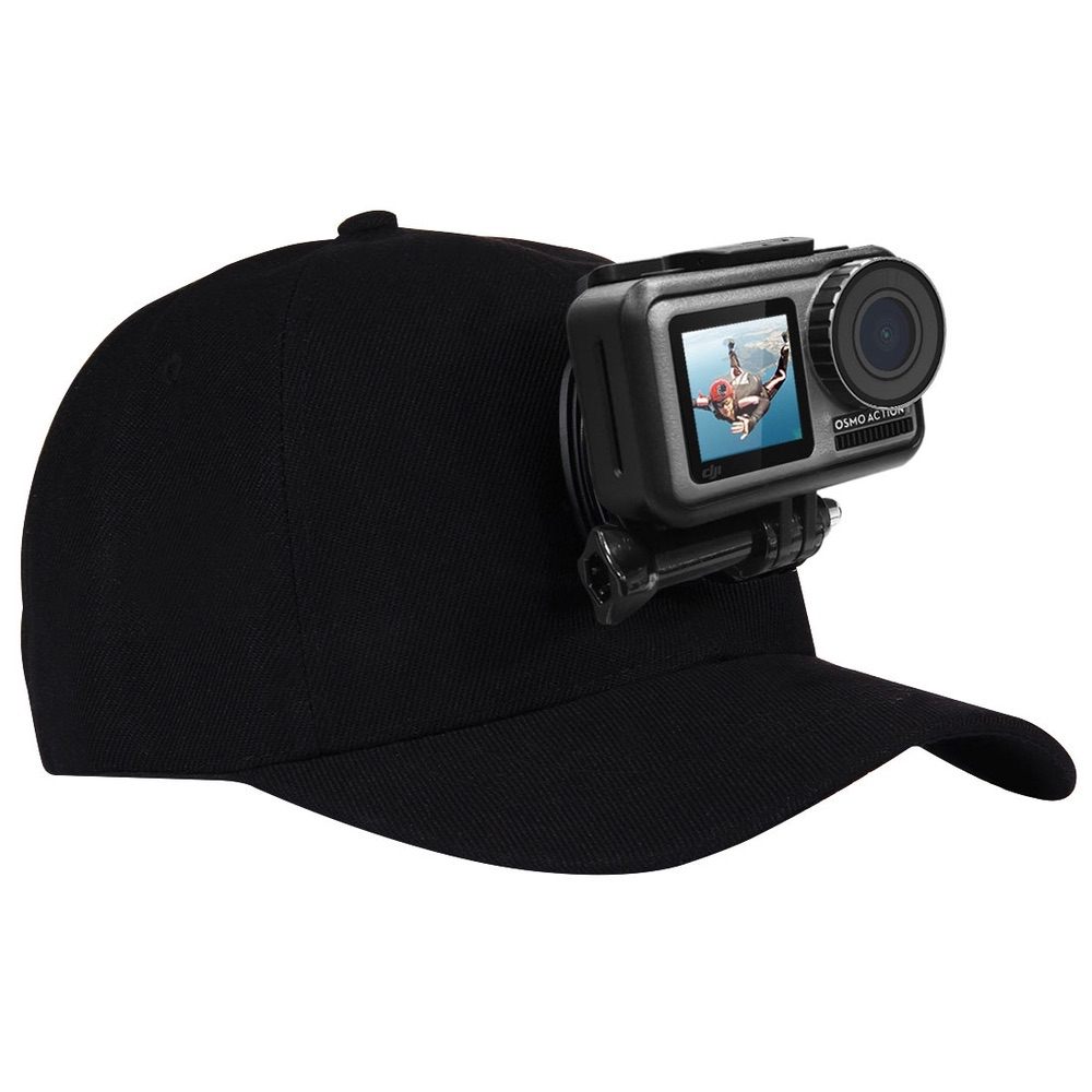 Baseball Hat with J-Hook Buckle Mount Screw for GoPro, DJI OSMO Action