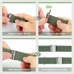 Braided Band for Apple Watch 49mm / 45mm / 44mm / 42mm - Olive Green