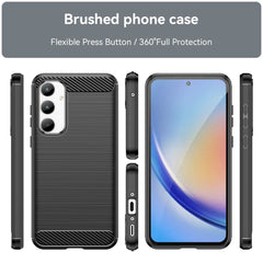 Samsung Galaxy A35 Case Protective Brushed Texture TPU - Black