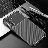 Samsung Galaxy A15 Case Carbon Fiber Texture TPU - Black