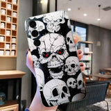 Samsung Galaxy A55 5G Case Colored Drawing TPU - Skull