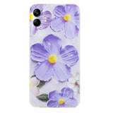 Samsung Galaxy A05 Case Shockproof Flowers Pattern - Purple