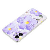 Samsung Galaxy A05 Case Shockproof Flowers Pattern - Purple