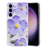 Samsung A55 Case Flowers Pattern TPU - Purple