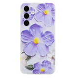 Samsung Galaxy A55 Case Flowers Pattern TPU - Purple