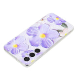 Samsung Galaxy A55 Case Flowers Pattern TPU - Purple