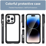 iPhone 15 Pro Max Case Colorful Series Acrylic + TPU - Black