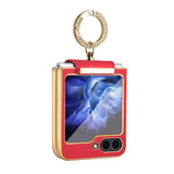 Samsung Galaxy Z Flip5 Case Colourful with Ring Holder - Red