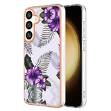 Samsung Galaxy S24 Plus 5G Case Electroplating IMD - Purple Flower