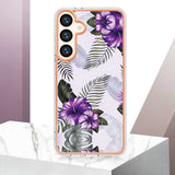 Samsung Galaxy S24 Plus 5G Case Electroplating IMD - Purple Flower