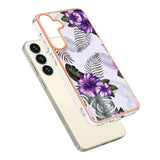 Samsung Galaxy S24 Plus 5G Case Electroplating IMD - Purple Flower