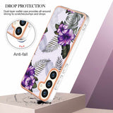 Samsung Galaxy S24 Plus 5G Case Electroplating IMD - Purple Flower