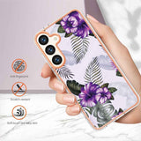 Samsung Galaxy S24 Plus 5G Case Electroplating IMD - Purple Flower