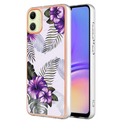 Samsung Galaxy A05 5G Case Electroplating IMD - Purple Flower