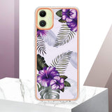 Samsung Galaxy A05 5G Case Electroplating IMD - Purple Flower