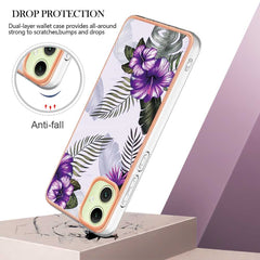 Samsung Galaxy A05 5G Case Electroplating IMD - Purple Flower