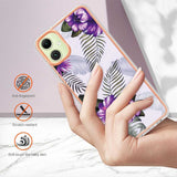 Samsung Galaxy A05 5G Case Electroplating IMD - Purple Flower