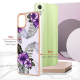 Samsung Galaxy A05 5G Case Electroplating IMD - Purple Flower