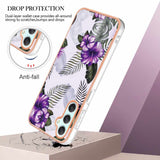 Samsung Galaxy A25 5G Case Electroplating IMD - Purple Flower