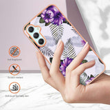 Samsung Galaxy A25 5G Case Electroplating IMD - Purple Flower