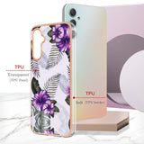 Samsung Galaxy A25 5G Case Electroplating IMD - Purple Flower