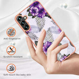 Samsung Galaxy A35 5G Case Electroplating IMD - Purple Flower