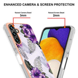 Samsung Galaxy A35 5G Case Electroplating IMD - Purple Flower