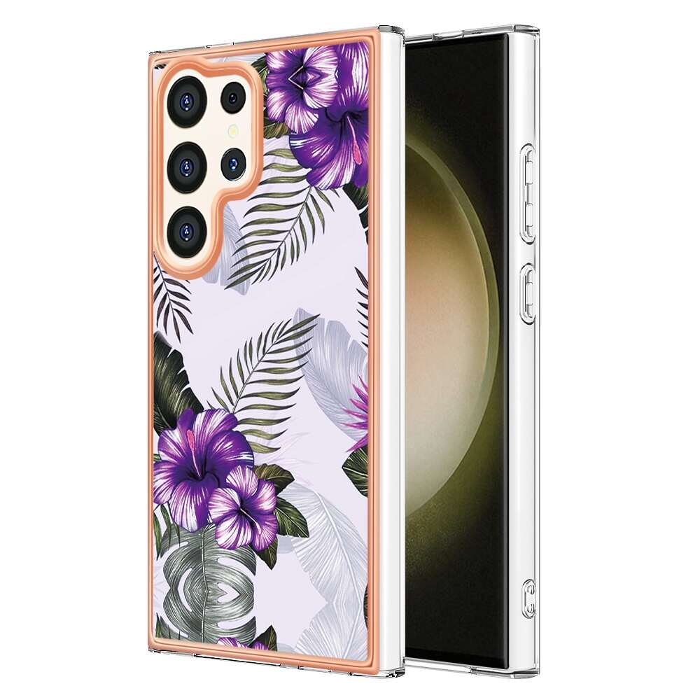 Samsung Galaxy S24 Ultra 5G Case Electroplating IMD - Purple Flower