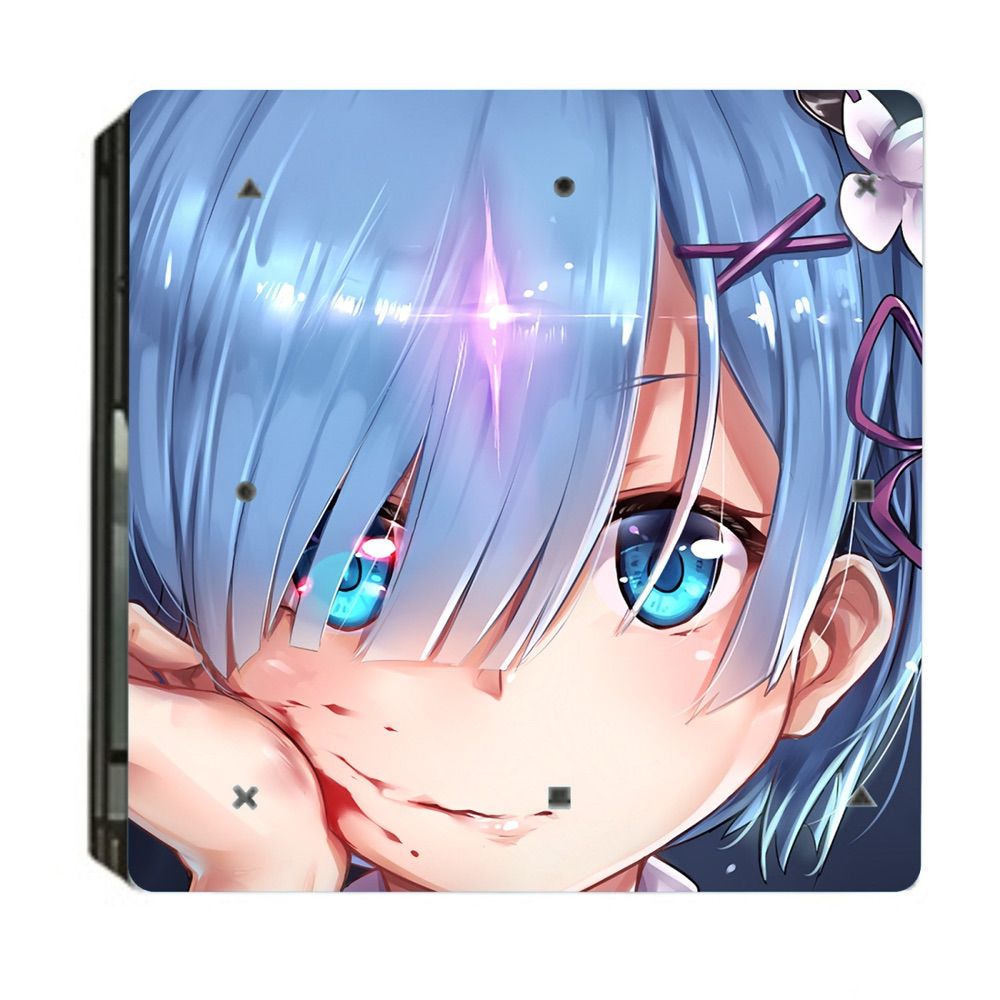 Fashion Sticker Icon Protective Film for PS4 Slim Anime girl design