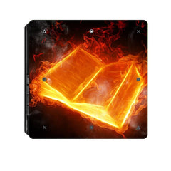 Fashion Sticker Icon Protective Film for PS4 Slim - Fire Book