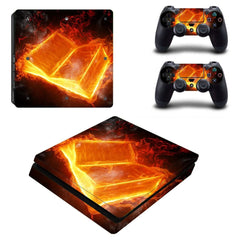 Fashion Sticker Icon Protective Film for PS4 Slim - Fire Book