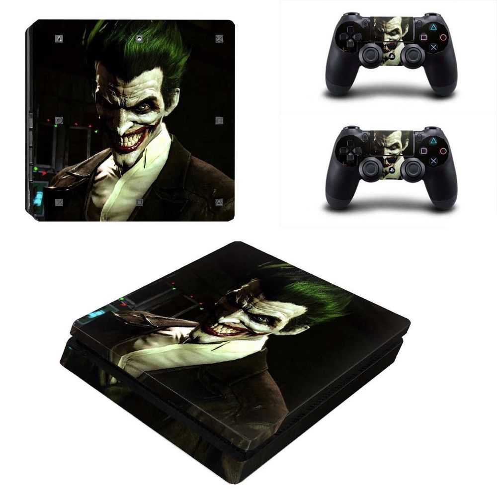 Fashion Sticker Scary Joker Skull Icon Protective Film for PS4 Slim