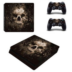 Fashion Sticker Scary Skull Protective Film for PS4 Slim