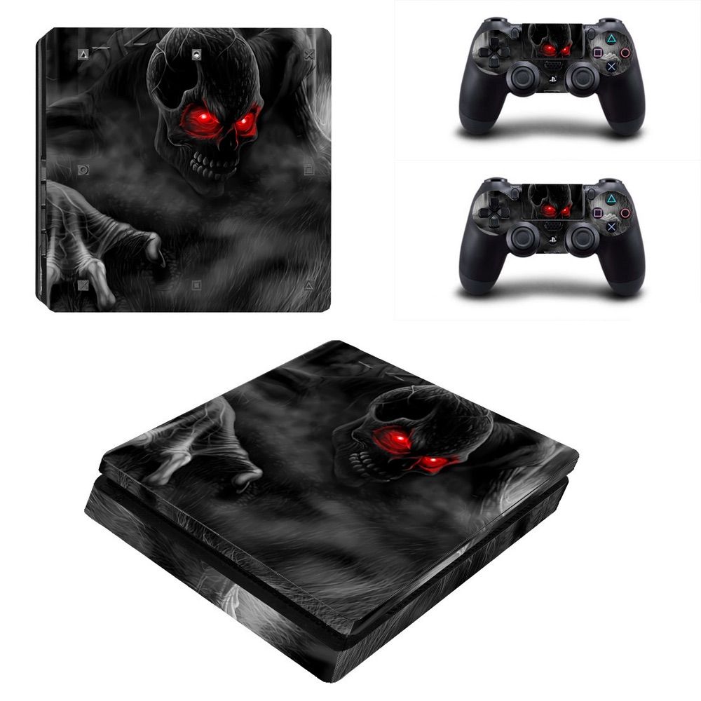 Fashion Sticker Skull Icon Protective Film for PS4 Slim