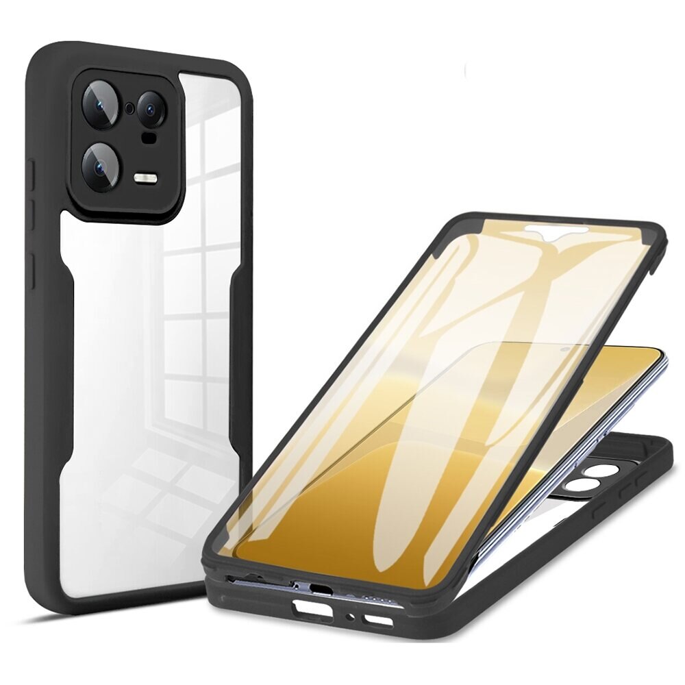 Xiaomi 13 Pro Case Full Cover Acrylic and TPU - Black