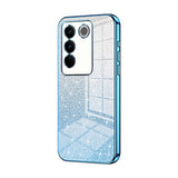 Vivo V27 Case Glitter Powder Shockproof - Sapphire blue