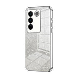 Vivo V27 Case Glitter Powder Shockproof - Silver