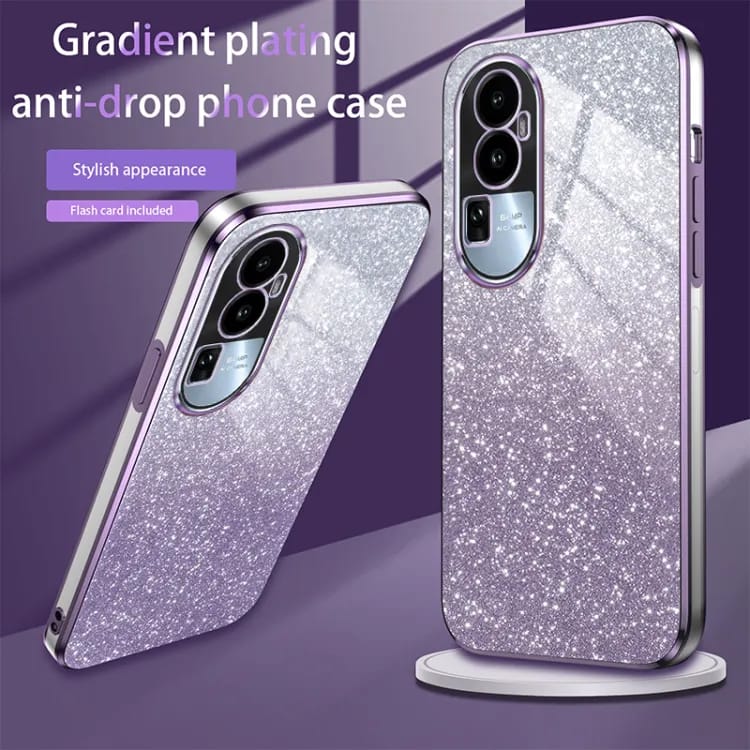 Oppo Reno10 (China) Case Protective Gradient glitter- Silver