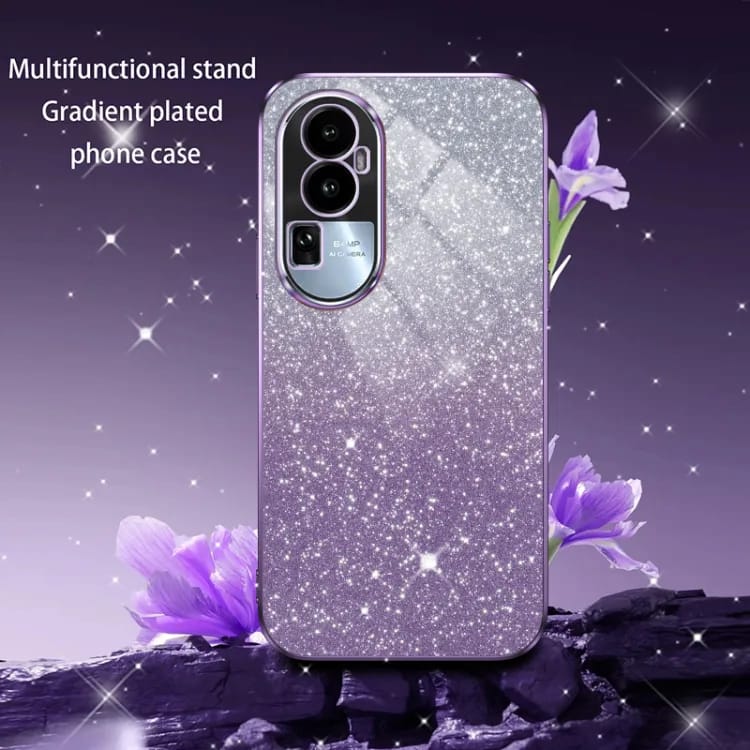 Oppo Reno10 (China) Case Protective Gradient glitter- Silver