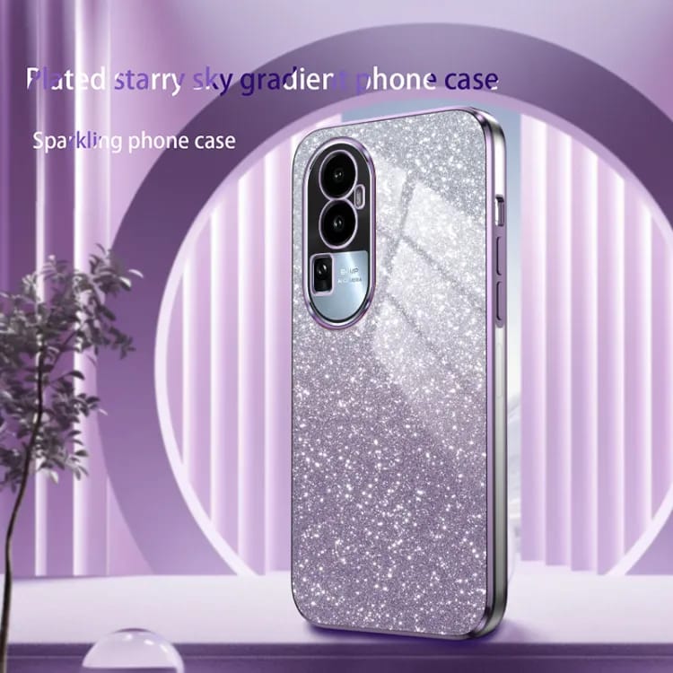 Oppo Reno10 (China) Case Protective Gradient glitter- Silver