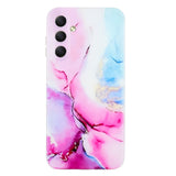 Samsung Galaxy A35 5G Case IMD Marble Pattern TPU - Pink Blue