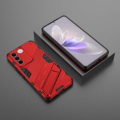 Vivo V27 Pro Case Invisible Holder TPU and PC - Red