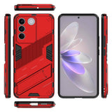 Vivo V27 Pro Case Invisible Holder TPU and PC - Red