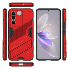 VIVO V27 / V27 Pro Case Invisible Holder TPU and PC - Red