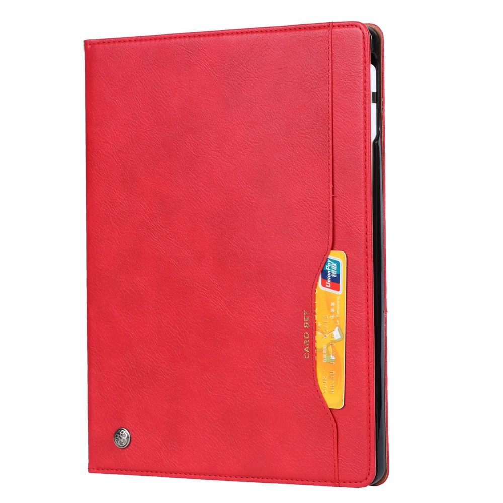 iPad Pro 12.9 2018 Case Knead Skin Texture Multi-slot cards - Red