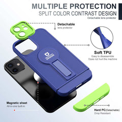 iPhone 12 Case With Small Tail Holder Made With TPU + PC - Blue